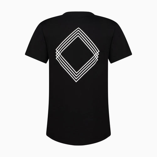 Black tee with Gem Unidentity logo on the back